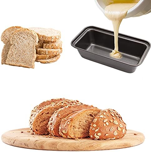 6 PCS Nonstick Carbon Steel Mini Loaf Pans, 6.2" x 3.2" for Baking Bread