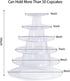 6 Tier Macaron Tower Stand for Wedding Birthday Party, Plastic Display Stand for Cupcake Cake
