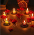 Clear Chunky Glass Lip Votive Candle Holders - Tealight Votive Cups for Wedding Proposal, Spa, Aromatherapy, Meditation
