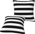 Poream 20x20 Set 2 Black and White Stripe Throw Pillow Covers in Farmhouse Pillow Case Soft Cushion Covers of for Sofa