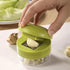 Emptycolor Mini Garlic Chopper and Press with Container, Manual Garlic Mincer Crusher Cutter Grinder, Stainless Steel