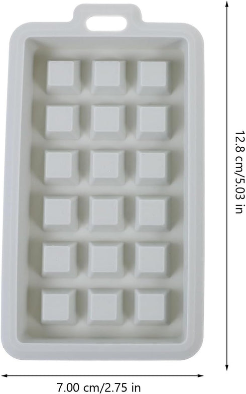 Hemobllo 2 Pcs Mini Silicone Waffle Mold Set for Baking, Rectangle Square Waffle Molds, Blue