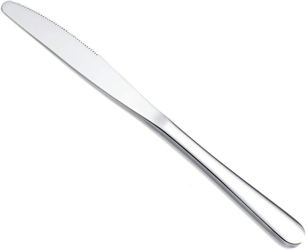 Berglander Dinner Knives Set of 6, Stainless Steel Shiny Mirror Dinner Knife, Dishwasher Safe
