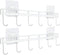 YiZhi Wall Mounted Adhesive Hooks Rack, Space Saving Utensil Holder with 6 Hooks, No Drilling, Pack of 2 (White)