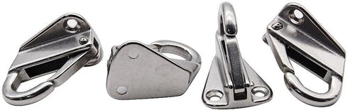 NRC&XRC Spring Snap Attach Rope Hook, Stainless Steel 316 Fender Spring Hook, Fending Hook Marine Clothes Boat Hardware