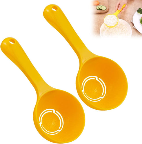 DOERDO 2PCS Plastic Rice Paddle Food Service Spoon, Semicircular Spoon for Rice and Sushi Making