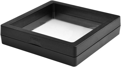Set of 10 Pcs Black Diamond Shape Display Holder Stands, 3D Floating Frame for Medallions