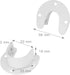 Canomo 4 Packs Heavy Duty Stainless Steel Closet Rod End Supports, U-Shaped Flange Rod Holder with Screws, White