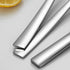 Silverware Set for 2, CXJY 10-Piece Stainless Steel Flatware, Square Edge Kitchen Utensils, Mirror Polished, Dishwasher