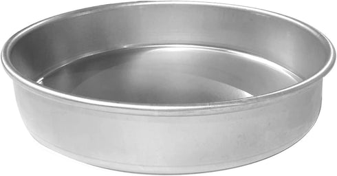 Round Aluminum Cake Pan, 9" x 2", Silver