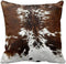 Leaveland Throw Pillowcase 20 x 20, Tri Color Brown Cowhide Print Pillow Cover