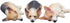 Fewo 6-Cavity Silicone Mold for Sleeping Dog Corgi and French Bulldog, Fondant Chocolate Candy Baking Tools