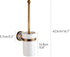 Toilet Brush with Holder for Bathroom, Antique Bronze Wall Mounted Hardware Accessories, Porcelain Design