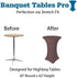 30 42 Inch 4 Pack) Banquet Tables Pro x Highboy Cocktail Stretch Spandex Table Cover (Chocolate