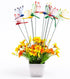 XIZHI 40 Pcs 3D Artificial Dragonfly Garden Ornaments, Miniature Fairy Garden Decoration, Yellow, Blue, Green, Red