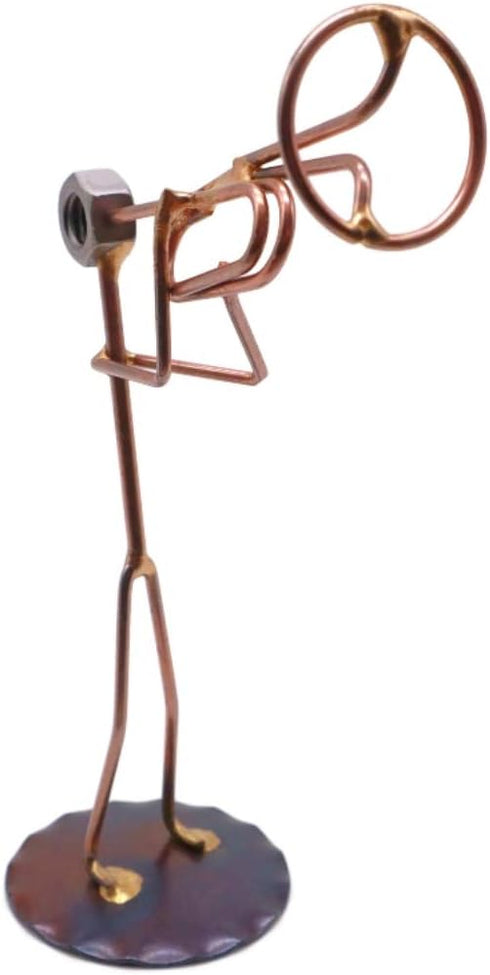 Mellophone Collectible Handmade Metal Art Figurine, Desk Accessories, Trophy, Office Décor, Business Professional Gift
