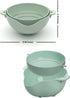 A'TIATI: Double-Layer Rotating Fruit and Vegetable Washing Colander - Ultimate Multi-Use (bowl and basket) Serving Dish for Pistachios, Nuts, and Candy, small, Light Green, 23-H0032 by Generic