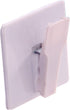 Hardware Essentials 852987 Spring Clip Hook, White Adhesive Backed, 2-Pack