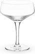 Viski Raye Set of 2 Angled Stemmed Crystal Coupe Cocktail Glasses, 7oz, Drinkware Set