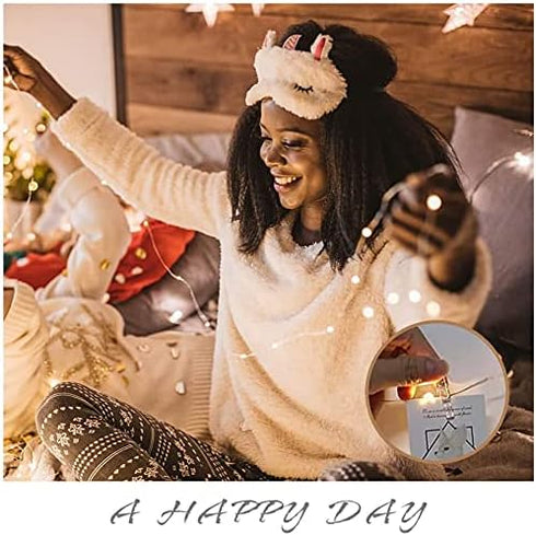 BRYUBR 33Ft 100LED 50 Photo Clip String Light - Fairy Lights with Clips for Pictures With Timer, Photo Light with Clear
