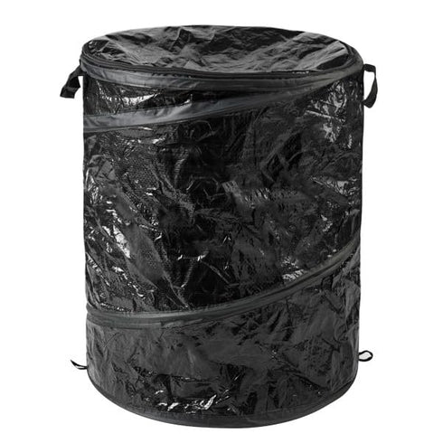 Wakeman Collapsible Trash Can, 44-Gallon Portable Garbage Bin with Zippered Lid for RV, Camping, Parties, Yard Waste