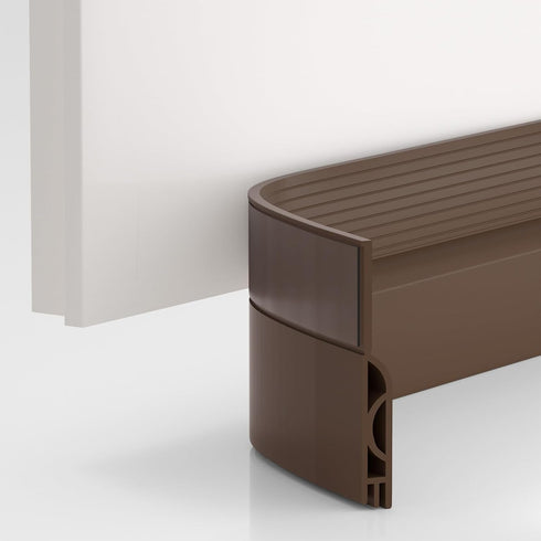 Door Draft Stopper, Weather Stripping Seal for Door Insulation, Under Door Gap Filler (78", Brown)