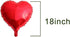 Finypa 25pcs Red Heart Shape Foil Mylar Balloons 18" for Valentine's Day, Birthday Party, Wedding Decor, Engagement