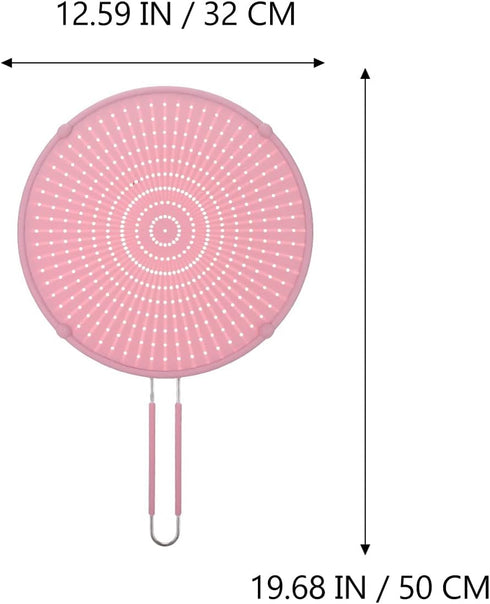 Cabilock 1pc Silicone Splatter Screen Oil Cooking Lid for Frying Pan, Easy to Clean Pot Cover for Kitchen Use