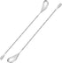 2 Pcs Stainless Steel 12 Inch Bar Mixing Spoon, Cocktail Spoon with Spiral Pattern