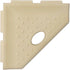 Questech 5" Corner Shower Footrest, Lugged for New Construction, Shaving Shelf for