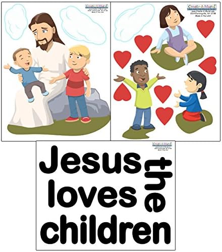 Kids Wall Decals for Church Classroom Decoration - Christian Bible Verse Nursery Wall Art Stickers