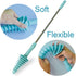 HOMEGOAL Toilet Plunger, Siphon Type Clog Remover, Flexible Rubber Head Stainless Steel Handle, Toilet Dredge Tool