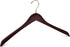 5) Quality Walnut Wooden Curved Coat Hangers, Smooth Solid Wood Pants Hangers, Swivel Hook, Coat, Jacket (Gold Hook
