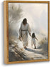 ARTZIO Canvas for Painting with Framed Jesus Religious Wall Art, Home Kids Girls Room Decor, 8x10in Ready to Hang