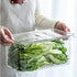 SANNO Vegetable Fruit Containers, Fridge Organizer Bins with Vented Lids and Drain Tray for Kitchen, Pantry, Freezer