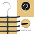 Home Basics 3-Pack Non-Slip Velvet Tie Hanger Organizer Rack, 360° Rotatable Hook, Holds 12 Ties Each