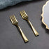 Posh Setting - Plastic Mini Gold Forks, Disposable Tiny Gold Forks, 4 inch Gold Plastic Forks, Appetizer Forks, 80 Pack
