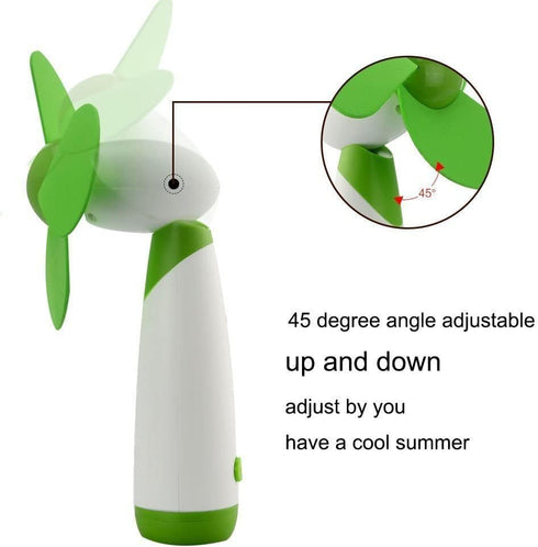 JDYYICZ Mini Handheld Fan, Personal Battery Operated Fan with Soft Foam Blades for Home and Travel (Green)