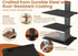 4 2 Pack Wawocs Invisible Bookshelf for Wall, Tier Floating Bookshelf Made of Heavy Duty Metal, Vertical Spine Book
