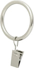 Ivilon Drapery Curtain Clip Rings, Set of 14, Clips Ring for Curtain Panels 1.7", Brushed Nickel