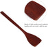Mini Wooden Spatula, 9.7 Inch Nonstick Heat Resistant Turner for Cooking and Baking (Dark Red)