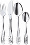 WMF 4-Piece Children's Cutlery Set, Farm Cromargan 18/10 Stainless Steel, Suitable from 3 Years