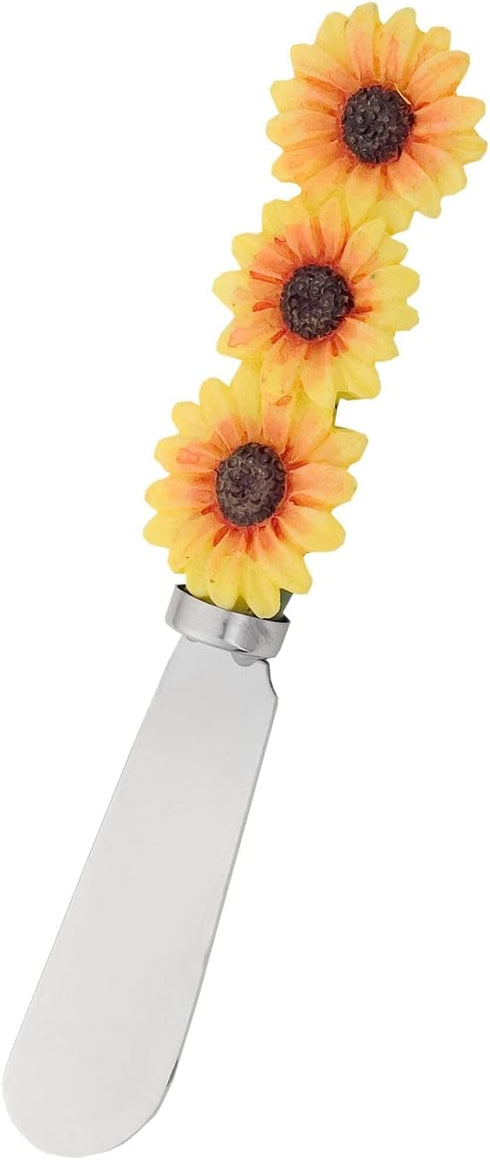 Supreme Housewares Sunflower Cheese Spreaders, Set of 4, Hand-Painted Resin Handles