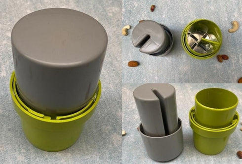 E-COSMOS Pack 1) Dry Fruit Cutter and Slicer with Stainless Steel Blade, Manual Nut Grinder for Almonds, Cashews, Pista