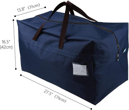 iwill CREATE PRO Pack of 3 Large 100L Clothing Storage Bags with Carry Handles, Duffle Bag for Travel, Blue