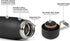 Water Bottle with Portable Lid, Metal Thermos Vacuum Insulated Stainless Steel, Reusable Leak Proof Flask (17oz, Black)