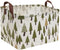 Rectangular Canvas Storage Bins, Waterproof Storage Basket, Collapsible Organizer Bin with Handles for Clothes, Book