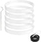 5 Pack Rubber Gaskets Replacement Seal for Nutri Ninja Blender, White Ring for Auto iQ Pro Extractor, 3.94 Inch Gaskets