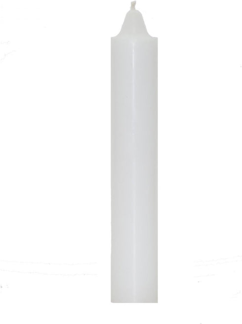 White Jumbo Candle, 9" X 1.5", Pagan Hoodoo Wicca Spell Altar Witch