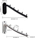 2 Pcs Folding Wall Mounted Clothes Suit Hangers Rack - Heavy Duty Stainless Steel Coat Hook for Bathroom, Bedroom